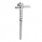 DA145 - High polished (no plating) Stainless Steel Ring with AAA Grade