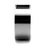 TK2923 - High polished (no plating) Stainless Steel Ring with Epoxy